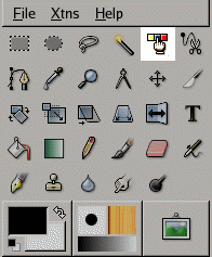 Ikona nástroje Výběr podle barvy v Panelu nástrojů