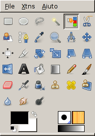 L'icona della selezione per colore nella barra degli strumenti