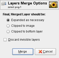 The «Merge Layers» Dialog