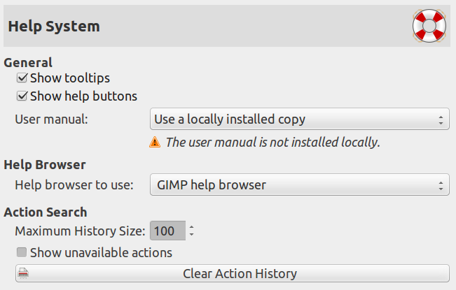 gimp help  files