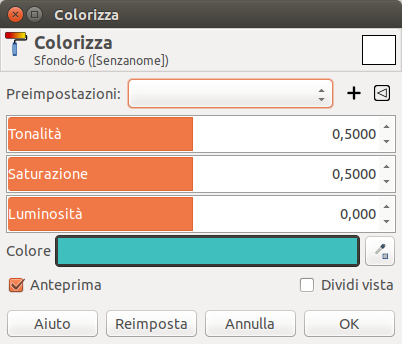 Opzioni di colorazione