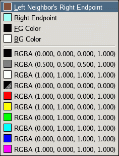 The „Load Color From“ submenu