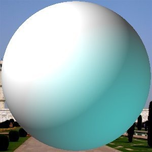 The same image, before and after the application of „Sphere Designer“ filter.