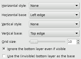 The „Align Visible Layers“ dialog