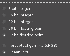 The „Precision“ submenu of the „Image“ menu