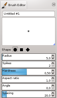 The „Brushes“ Editor dialog
