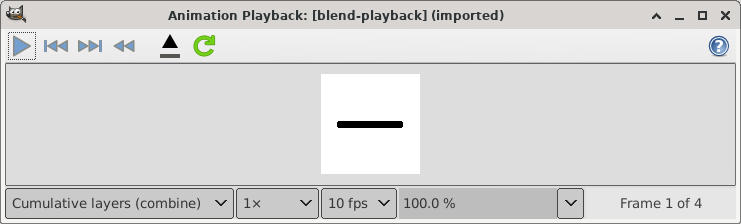 „Playback“ filter options