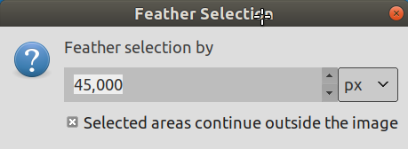 The „Feather Selection“ dialog