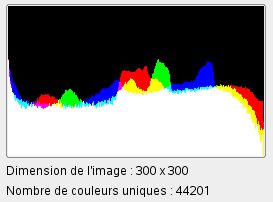 Exemple pour le filtre « Analyse colorimétrique »