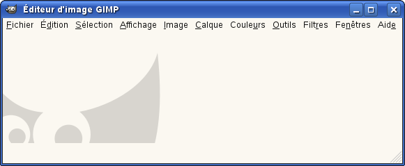 Nouvelle apparence de la fenêtre d’image dans GIMP 2.6