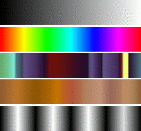 Alcuni esempi di gradienti di GIMP.