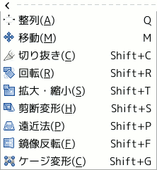 変形ツール群の概観