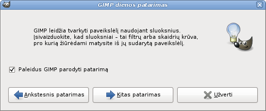 „Tip of the Day“Dialog window