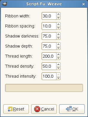 “Weave” filter options