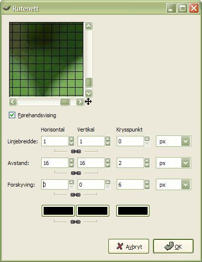 «Grid (legacy)» filter options