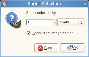 The ”Shrink Selection” dialog