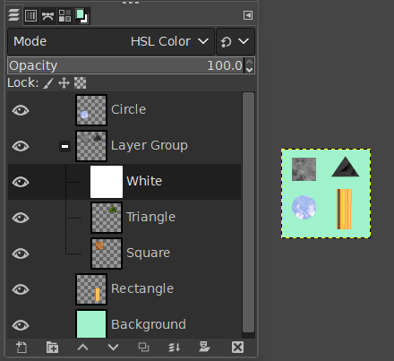 Layer Mode in or out Layer Group