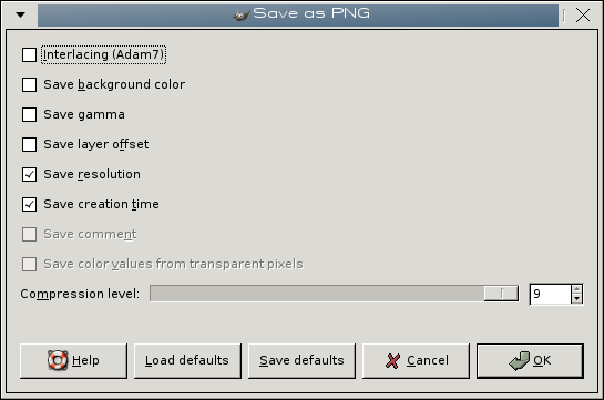 Export PNG File Dialog