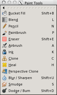 The Paint Tools (Tools menu)