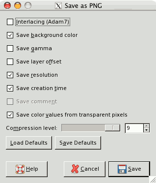 Saving as PNG