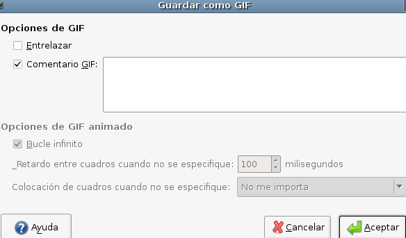 Diálogo exportar como GIF