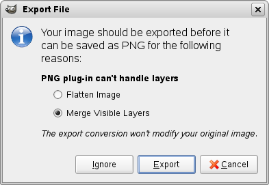 Export PNG file dialog