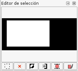 La ventana del diálogo “Editor de selección”