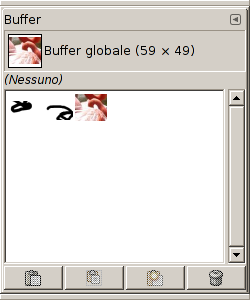 La finestra di dialogo «buffer» (in modalità griglia)