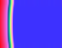 Illustrazione degli effetti delle tre impostazioni di ripetizione per il gradiente «Abstract 2».