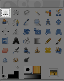 L'icona della selezione rettangolare nella barra degli strumenti