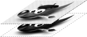 Esempio di un'immagine in modalità RGB e in scala di grigi