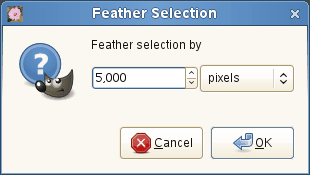 The “Feather Selection” dialog