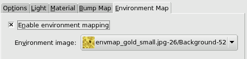 „Environment Map” options