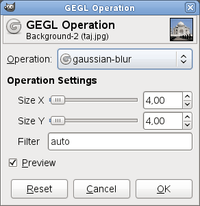 „Operation Settings” example