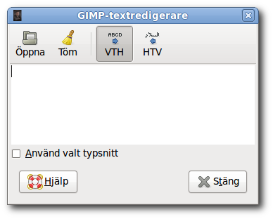 GIMP textredigerare