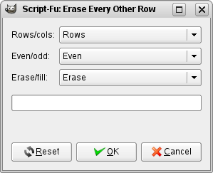 Erase Every Other row options