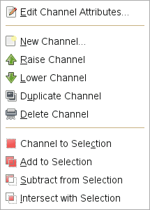 Channel Context Menu