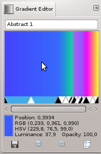 The gradient editor