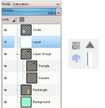 Layer Mode in or out Layer Group