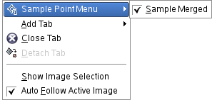 The Sample Point menu