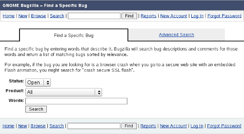 Bugzilla: Find a Specific Bug