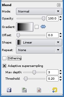 Blend tool options