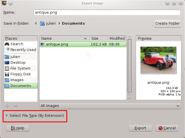 Export Image Dialog