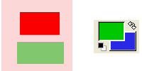 Exemple illustrant l'action de l'option Utiliser la couleur d'Arrière-plan