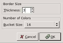 Options of the Border Average Filter