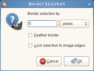 The Border dialog window