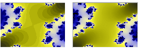 Exemplo de suavização de faixas de cor com o loglog