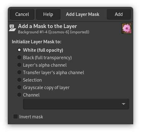 The “Add Layer Masks…” dialog