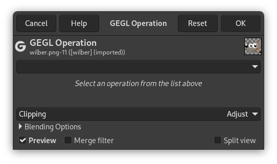 Tool Options Dialog