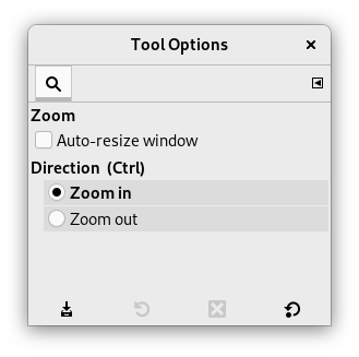 Tool Options Dialog